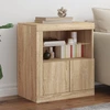 Image de vidaXL Sideboard avec lampes LED Chêne Sonoma 60,5x37x67 cm