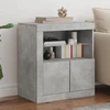 Image de vidaXL Sideboard avec lampes LED gris béton 60,5x37x67 cm