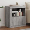Image de vidaXL Sideboard avec lampes LED Gris Sonoma 60,5x37x67 cm
