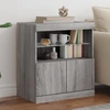 Image de vidaXL Sideboard avec lampes LED Gris Sonoma 60x37x67 cm