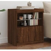 Image de vidaXL Sideboard avec lampes LED brun imitation chêne 60x37x67 cm