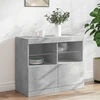 Image de vidaXL Sideboard avec lampes LED gris béton 81x37x67 cm