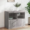 Image de vidaXL Sideboard avec lampes LED Gris Sonoma 81x37x67 cm