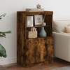 Image de vidaXL Sideboard avec lampes LED chêne fumé 60,5x37x100 cm