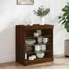 Image de vidaXL Sideboard avec lampes LED brun imitation chêne 60,5x37x67 cm