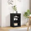Image de vidaXL Sideboard avec lampes LED noir 41x37x67 cm