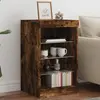 Image de vidaXL Sideboard avec lampes LED chêne fumé 41x37x67 cm