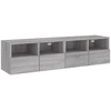 Image de vidaXL Armoires murales TV 2 pcs. Gris Sonoma 60x30x30 cm Matériau dérivé du bois
