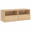 Image de vidaXL Armoire TV murale chêne Sonoma 80x30x30 cm Matériau dérivé du bois