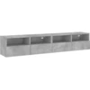 Image de vidaXL Armoires murales TV 2 pcs. Gris béton 80x30x30 cm Bois composite