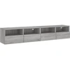 Image de vidaXL Armoires murales TV 2 pcs. Gris Sonoma 80x30x30 cm Matériau dérivé du bois