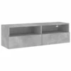 Image de vidaXL Armoire TV murale gris béton 100x30x30 cm Bois composite