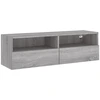 Image de vidaXL Armoire TV murale Gris Sonoma 100x30x30 cm Bois composite