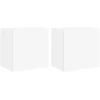 Image de vidaXL Armoires murales TV 2 pcs. Blanc 40,5x30x40 cm Bois composite