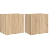 Image de vidaXL Armoires TV murales 2 unités Chêne Sonoma 40,5x30x40 cm Bois composite