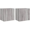 Image de vidaXL Armoires murales TV 2 pcs. Gris Sonoma 40,5x30x40 cmm Matériau dérivé du bois