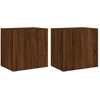 Image de Armoires TV murales 2 pcs. Aspect chêne brun 40,5x30x40 cm