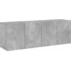Image de vidaXL Armoires murales TV 2 pcs. Gris béton 60x30x41 cm