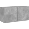 Image de vidaXL Armoire TV murale gris béton 80x30x41 cm