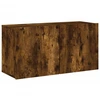 Image de vidaXL Armoire TV murale en chêne fumé 80x30x41 cm
