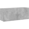 Image de vidaXL Armoire TV murale gris béton 100x30x41 cm