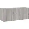 Image de vidaXL Armoire TV murale Gris Sonoma 100x30x41 cm