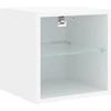 Image de vidaXL Armoire TV murale avec lampes LED blanc 30x28,5x30 cm