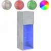 Image de vidaXL Armoire TV avec lampes LED gris béton 30,5x30x90 cm