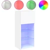 Image de vidaXL Armoire TV avec lampes LED blanc 40,5x30x90 cm