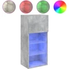 Image de vidaXL Armoire TV avec lampes LED gris béton 40,5x30x90 cm
