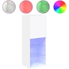 Image de vidaXL Armoire TV avec lampes LED blanc 40,5x30x102 cm