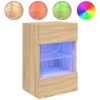 Image de vidaXL Armoire TV murale avec lampes LED Chêne Sonoma 40x30x60,5 cm