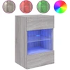 Image de vidaXL Armoire TV murale avec lampes LED Gris Sonoma 40x30x60,5 cm