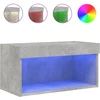Image de vidaXL Armoire TV avec lampes LED gris béton 60x30x30 cm