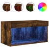 Image de vidaXL Armoire TV avec lampes LED chêne fumé 60x30x30 cm