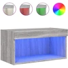 Image de vidaXL Armoire TV avec lampes LED Gris Sonoma 60x30x30 cm