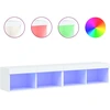 Image de vidaXL Armoires TV avec lampes LED 2 pcs. Blanc 80x30x30 cm