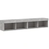 Image de vidaXL Armoires TV avec lampes LED 2 pcs. Gris béton 80x30x30 cm