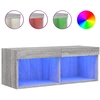 Image de vidaXL Armoire TV avec lampes LED Gris Sonoma 80x30x30 cm