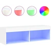 Image de vidaXL Armoire TV avec lampes LED blanc 100x30x30 cm