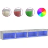 Image de vidaXL Armoires TV avec lampes LED 2 pcs. Gris béton 100x30x30 cm