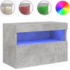 Image de vidaXL Armoire TV murale avec lampes LED gris béton 60x30x40 cm