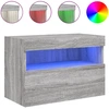 Image de vidaXL Armoire TV murale avec lampes LED Gris Sonoma 60x30x40 cm
