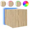 Image de vidaXL Armoire TV murale avec lampes LED Chêne Sonoma 30,5x35x30 cm