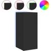 Image de vidaXL Armoire TV murale avec lampes LED Noir 30,5x35x70 cm