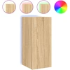 Image de vidaXL Armoire TV murale avec lampes LED Chêne Sonoma 30,5x35x70 cm