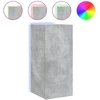 Image de vidaXL Armoire TV murale avec lampes LED gris béton 30,5x35x70 cm