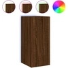 Image de vidaXL Armoire TV murale avec lampes LED brun aspect chêne 30,5x35x70cm