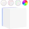 Image de vidaXL Armoire TV murale avec lampes LED blanc 40,5x35x40 cm