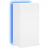 Image de vidaXL Armoire TV murale avec lampes LED blanc 40,5x35x80 cm
